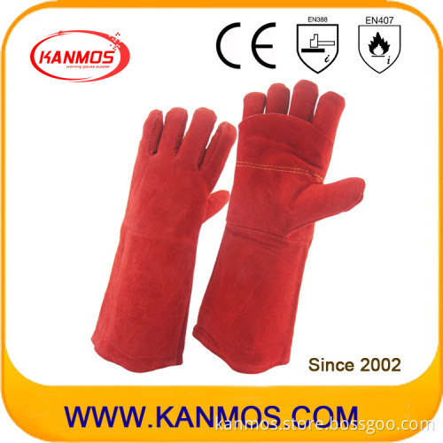 Hot Resistant Leather Industrial Safety Welding Work Gloves (11107)